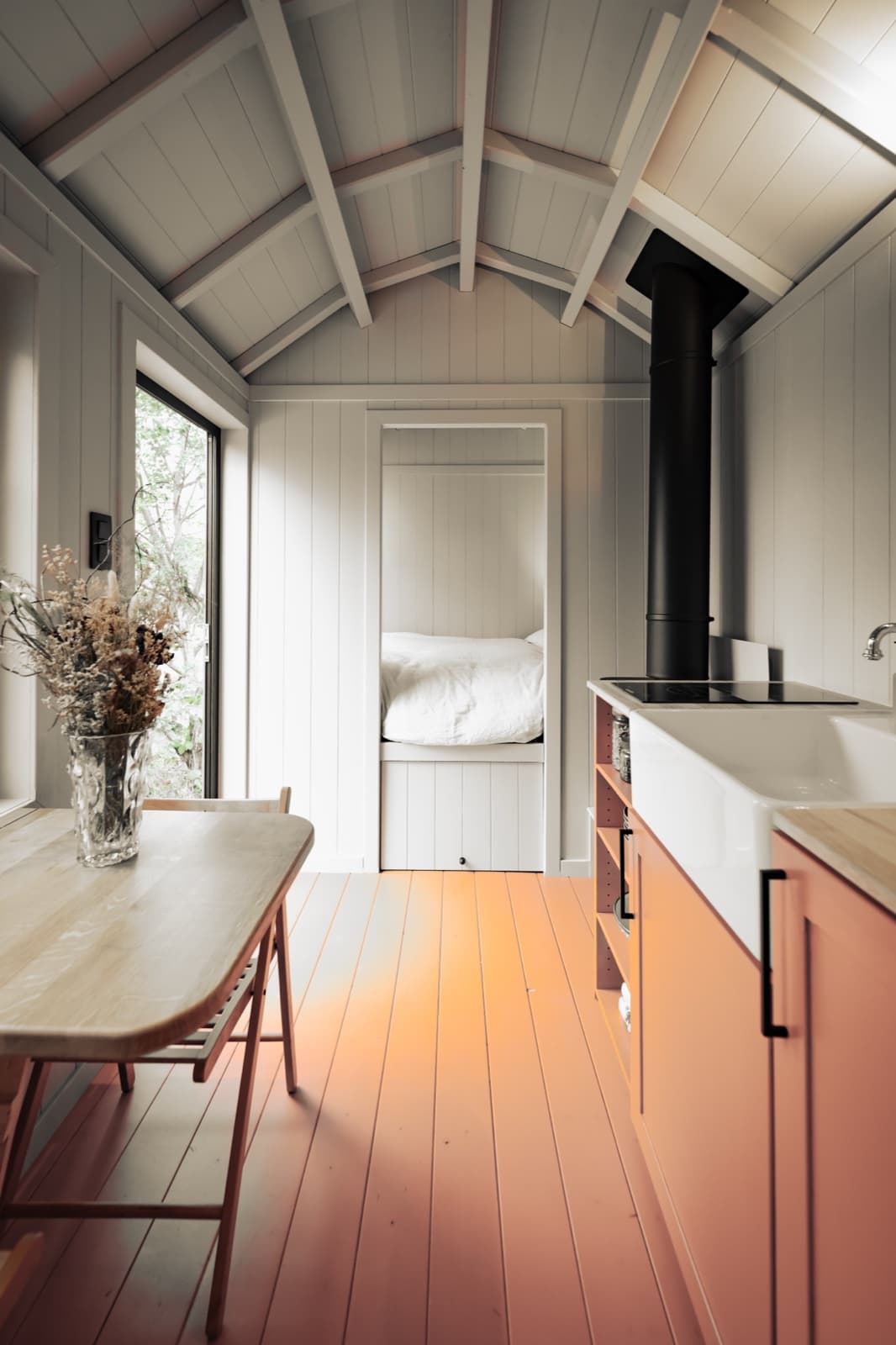 Interieur van een Wildernest-cabine